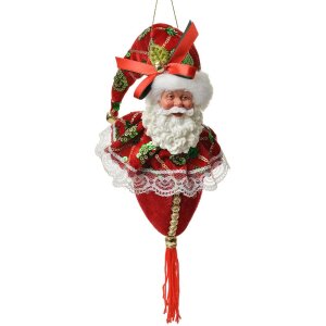 Clayre & Eef Vánoční ozdoba Santa Claus 12x13x68 cm