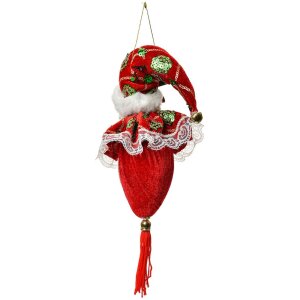 Clayre & Eef Vánoční ozdoba Santa Claus 12x13x68 cm