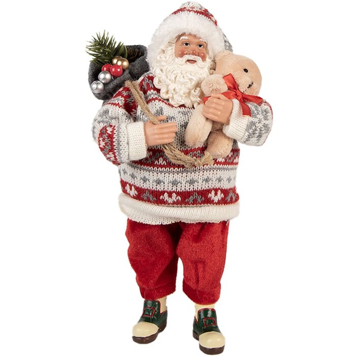 Clayre & Eef Dekorace Santa Claus 13x13x28 cm