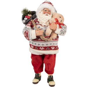 Clayre & Eef Dekorace Santa Claus 13x13x28 cm