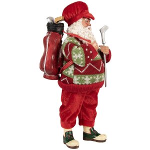 Clayre & Eef Vánoční ozdoba Santa Claus Golf 15x10x28 cm