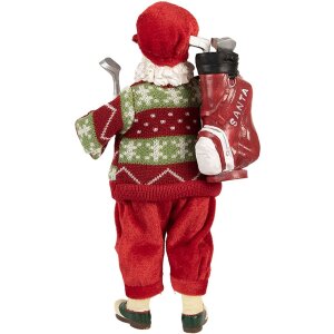 Clayre & Eef Vánoční ozdoba Santa Claus Golf 15x10x28 cm