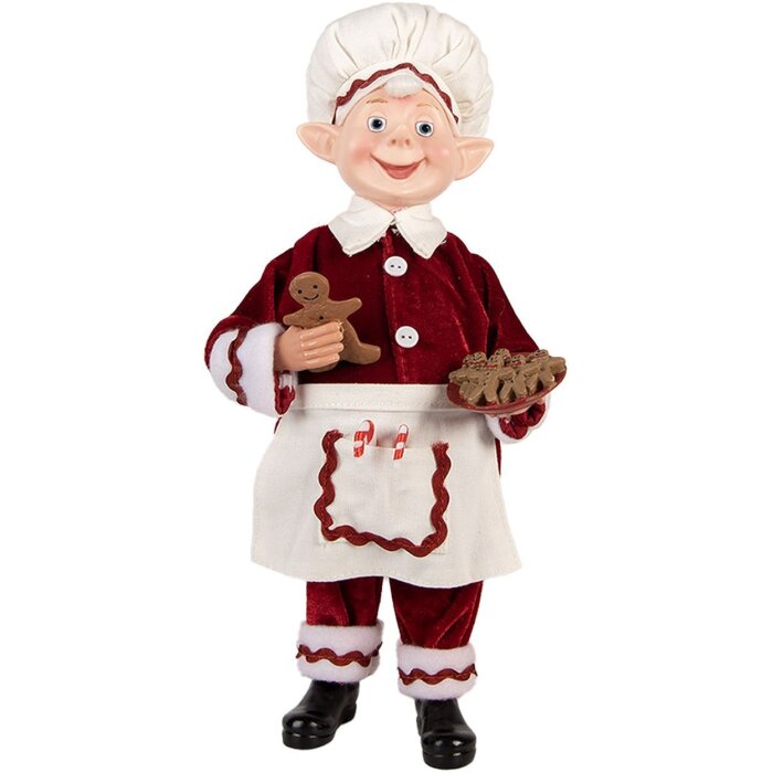 Clayre & Eef Vánoční elfík – 30 cm