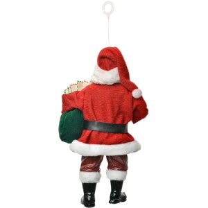 Clayre & Eef Vánoční Santa Závěs 11x6x17 cm – červeno-zelený