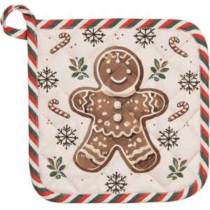 Clayre & Eef Držák pod hrnce 20x20 cm béžovo-hnědý