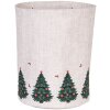 Clayre & Eef Koš na pečivo Ø 15x16 cm béžovo-zeleno-červený
