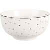 Clayre & Eef Miska Ø 14x7 cm / 500 ml Bílá/Černá