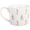 Clayre & Eef Hrnek 12x8x7 cm / 275 ml – bílý a černý porcelán