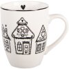 Clayre & Eef Hrneček 12x8x10 cm, 350ml Béžovo-černý