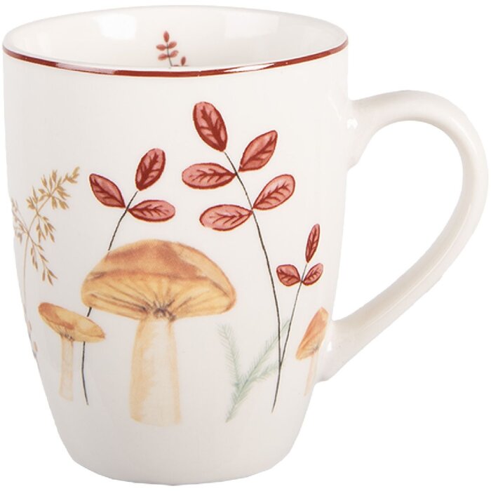 Clayre & Eef LFJMU Hrnek 12x8x10 cm 350 ml béžový a hnědý