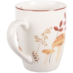 Clayre & Eef LFJMU Hrnek 12x8x10 cm 350 ml béžový a hnědý