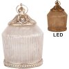 Clayre & Eef Dekorace s LED Ø 8x12 cm růžová