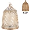 Clayre & Eef Dekorace s LED Ø 9x14 cm / 2x AAA béžová