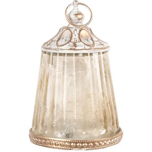 Clayre & Eef LED dekorace sklo Ø 8x12 cm / 2x AAA