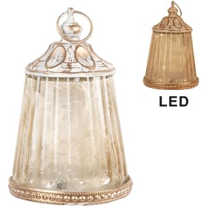 Clayre & Eef LED dekorace sklo Ø 8x12 cm / 2x AAA