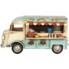 Clayre & Eef Dekorační Foodtruck 26x14x14 cm Béžovo-modrá