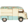 Clayre & Eef Dekorační Foodtruck 26x14x14 cm Béžovo-modrá