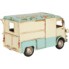 Clayre & Eef Dekorační Foodtruck 26x14x14 cm Béžovo-modrá