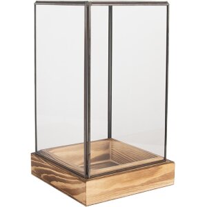 Clayre & Eef Mini skleník 14x14x24 cm - Vintage dekorace
