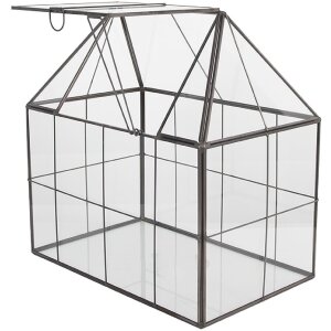 Clayre & Eef Mini skleník 25x16x26 cm - dekorace do interiéru