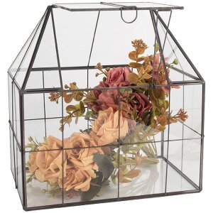 Clayre & Eef Mini skleník 25x16x26 cm - dekorace do interiéru