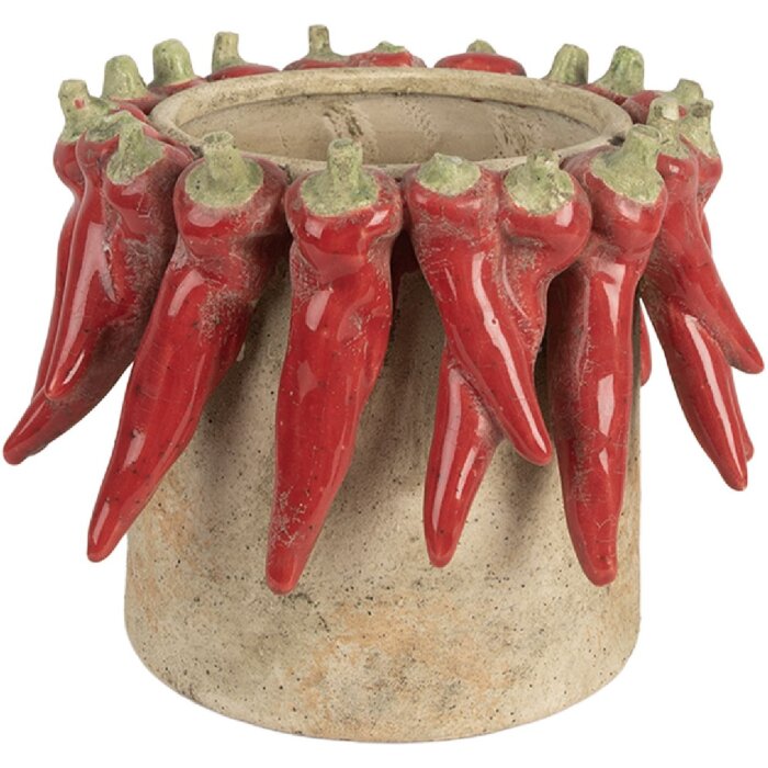 Clayre & Eef Květináč 6TE0579L 21x17 cm Terakota