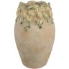 Clayre & Eef Květináč průměr 18x27 cm béžovo-žlutý Terakota