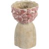 Clayre & Eef Květináč 16x15x25 cm Béžovo-červený