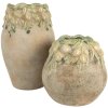 Clayre & Eef Květináč Ø 18 cm Béžovožlutý