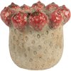 Clayre & Eef Květináč Ø 19x16 cm béžovo-červený