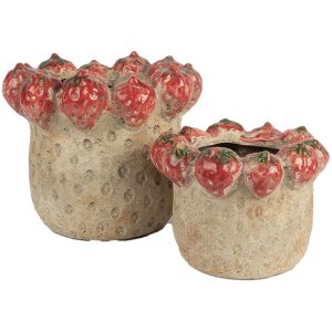 Clayre & Eef Květináč terakota průměr 15x11 cm