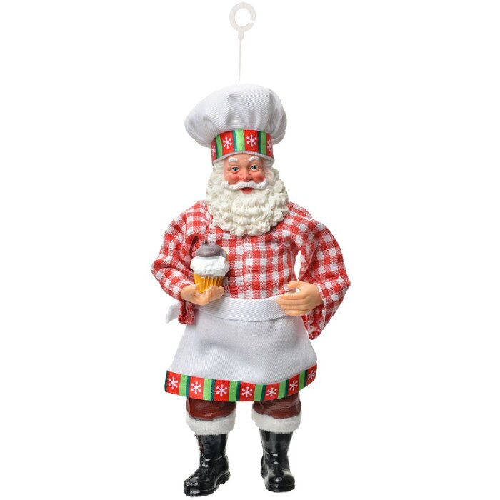Clayre & Eef 66249 Závěsná Dekorace Santa Claus 9x6x17 cm