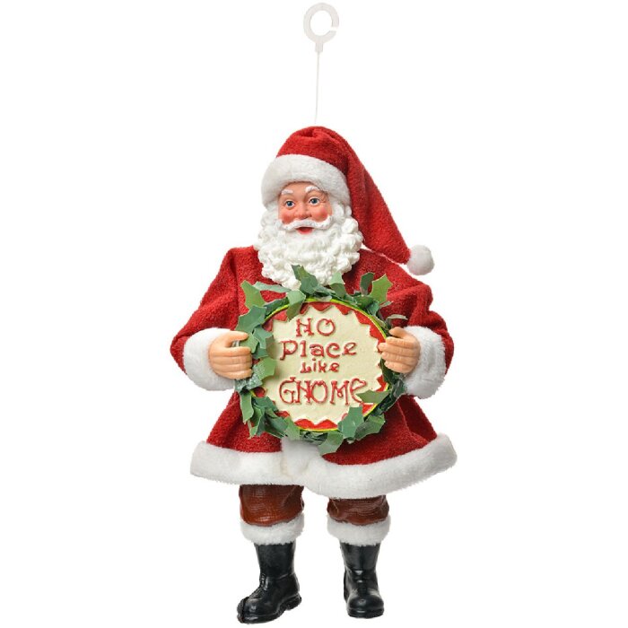 Clayre & Eef 66250 Dekorace Závěsný Santa Claus 10x6x17 cm