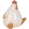 Clayre & Eef Dekorační kuře 18x14x17 cm béžovo-hnědé