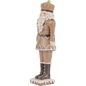 Clayre & Eef 6PR5532 Dekorace Louskáček 6x5x18 cm Hnědá a Bílá