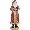 Clayre & Eef Dekorace Santa Claus 6x5x15 cm červená a zlatá