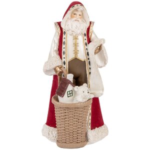 Clayre & Eef Vánoční dekorace Santa Claus 15x14x29 cm