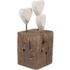 Clayre & Eef Dekorační Srdce 7x6x15 cm Dřevo