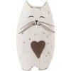 Clayre & Eef 6H2435L Dekorační kočka 8x6x14 cm dřevo
