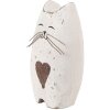 Clayre & Eef 6H2435L Dekorační kočka 8x6x14 cm dřevo