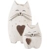 Clayre & Eef 6H2435L Dekorační kočka 8x6x14 cm dřevo