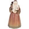 Clayre & Eef Dekorace Santa Claus 20x18x39 cm červená a zlatá