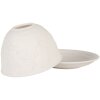 Clayre & Eef Svícen Ø 12x8 cm - Bílá porcelánová svíčka