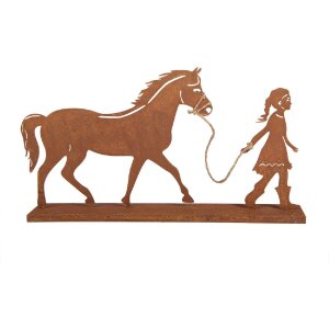Clayre & Eef 6Y5929 Dekorace Dítě s Koněm 42x7x22 cm