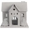 Clayre & Eef Dekorace Dům 26x17x24 cm Šedá