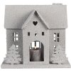 Clayre & Eef Dekorace Dům 26x17x24 cm Šedá