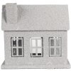 Clayre & Eef Dekorace Dům 26x17x24 cm Šedá
