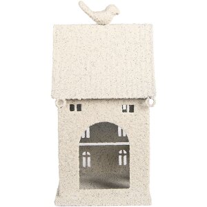 Clayre & Eef 6Y5934 Dekorace Dům 14x15x28 cm Béžová
