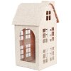 Clayre & Eef Dekorace Dům 14x14x26 cm Béžová