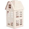 Clayre & Eef Dekorace Dům 14x14x26 cm Béžová